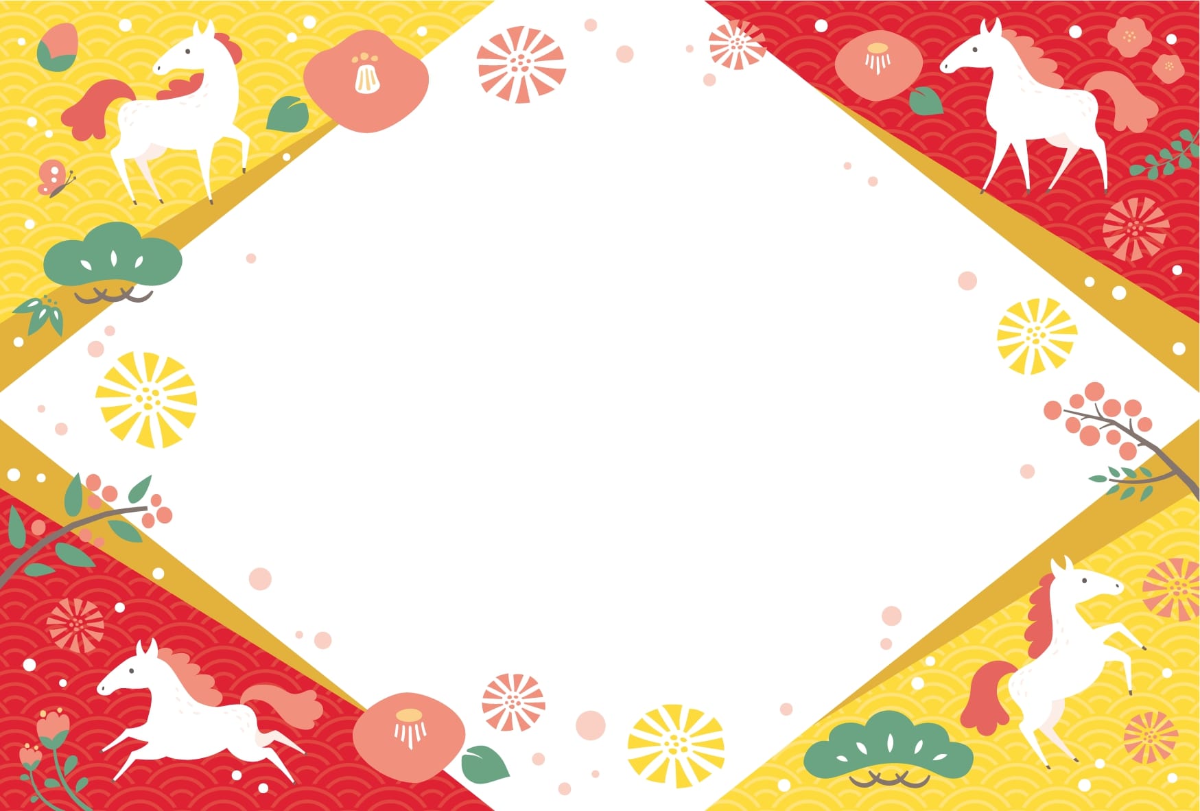 お正月フレーム背景