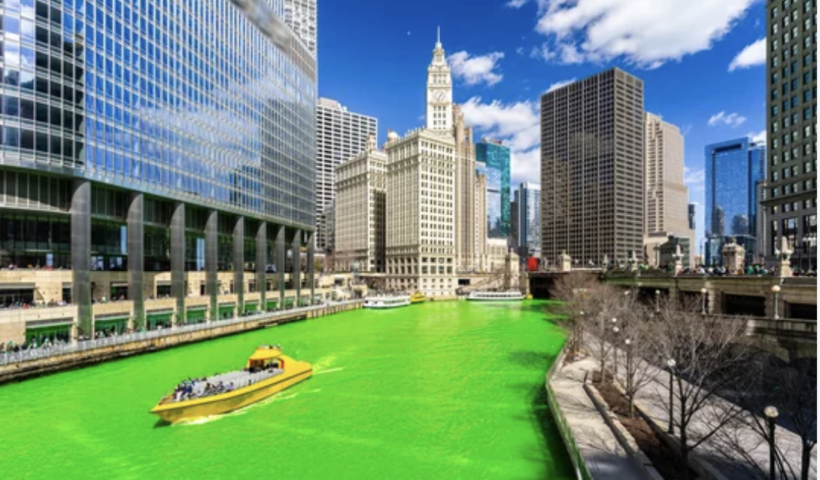 全米各地で　祝セント・パトリック・デー！シカゴ川が緑に染まる！（3/17）