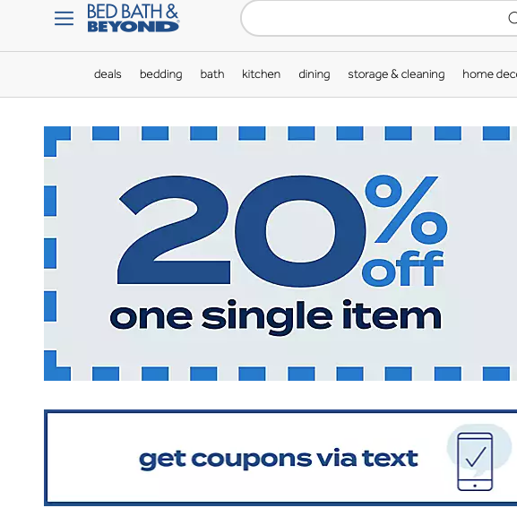 LALALA USA 破産の「Bed Bath & Beyond」クーポン、「The Container Store」で5月31日まで使用