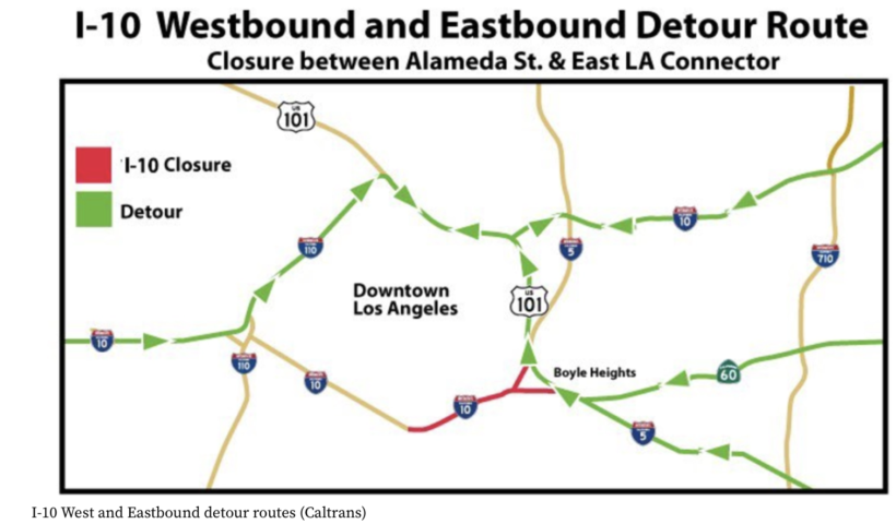 大火災でフリーウェイ10号線閉鎖： ロサンゼルス市長「被害は一瞬では直らない」 通行止めMAPはこちら（11/13）