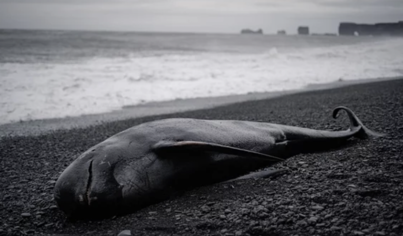 ハンティントンビーチで30フィートのクジラの死骸　大雨の影響で南カリフォルニアでは数頭の死骸が確認（2/9）