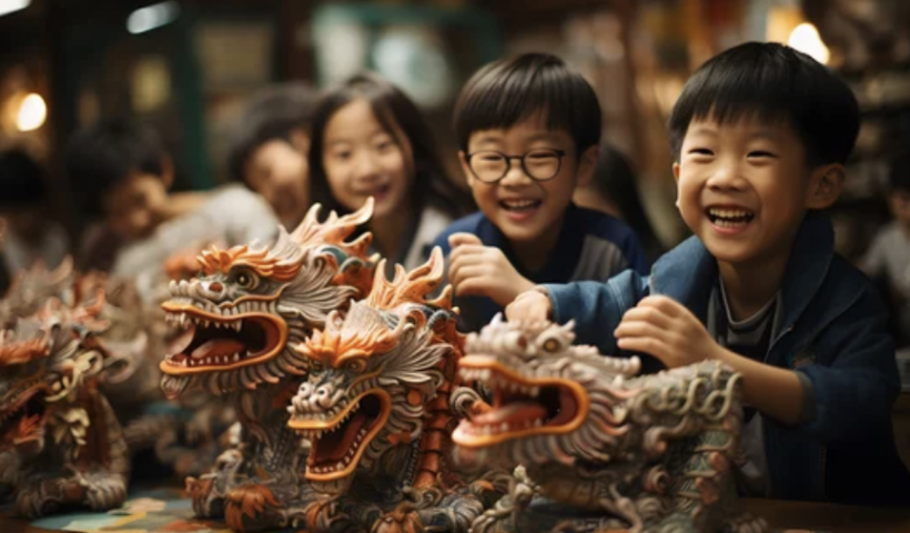 アナハイムの小学生　旧正月を学ぶ（2/9）