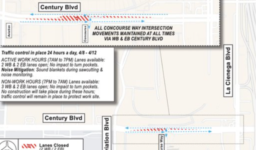 今週、ロサンゼルス国際空港付近で工事　大幅な遅延が予想される（4/8）