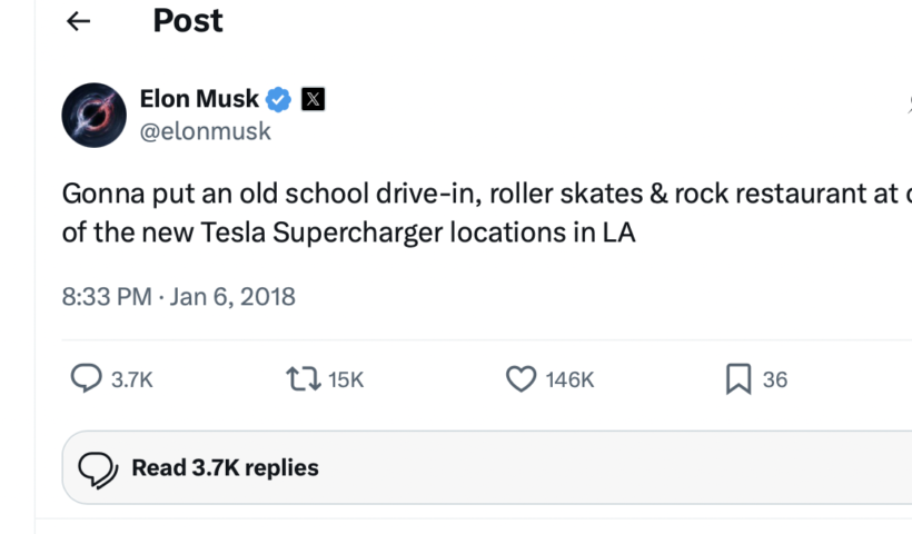 テスラ　米国初の「エンターテイメントセンター」ハリウッドでオープン間近（4/21）