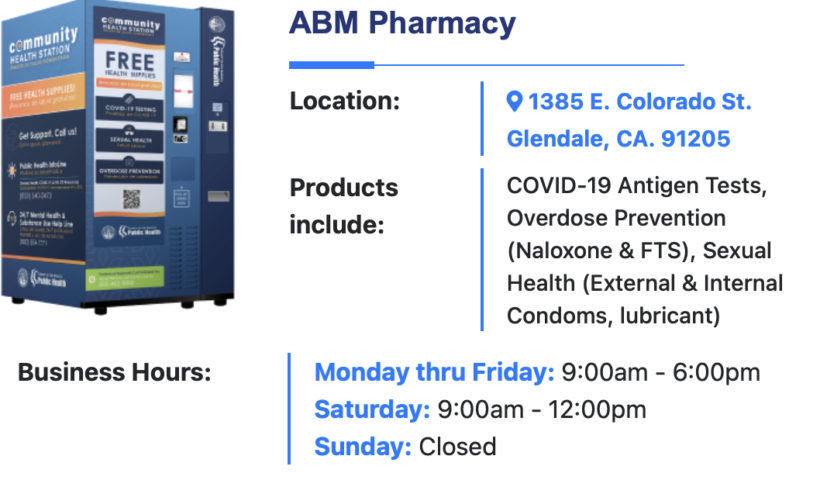 ロサンゼルス郡、救命用品を無料で提供する自動販売機を導入　COVID・フェンタニル検査キット、ナルカンまで（5/8）