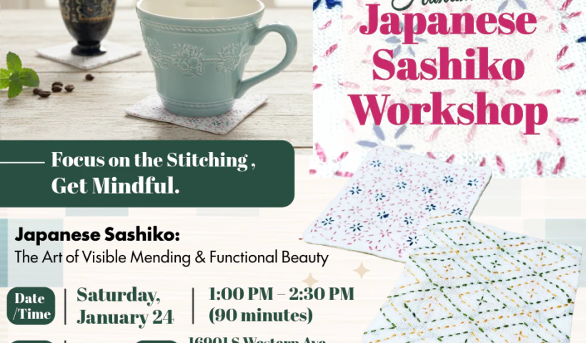 KYOTO MARUHISA　刺し子コースターづくりワークショップ