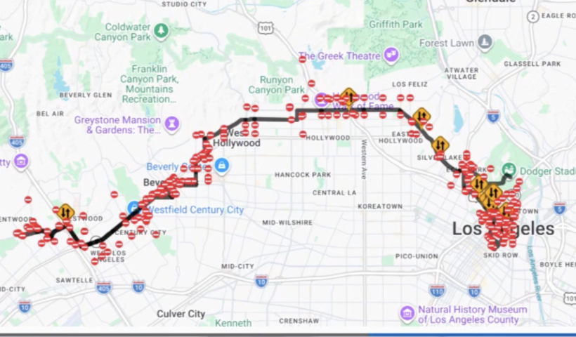 3/8 ロサンゼルス・マラソン開催で大規模な交通規制　市内各地で道路閉鎖（3/6）