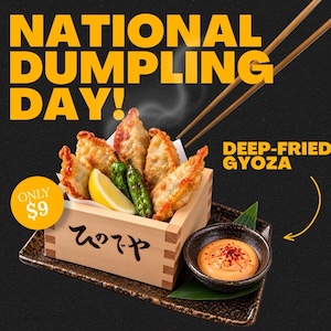 米ラーメン店HINODEYAが「National Dumpling Day」に合わせ限定餃子キャンペーン